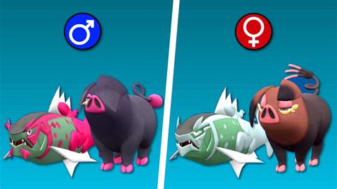 What are all the Pokemon that have differences between their .